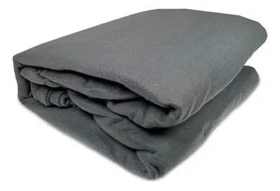 Set De Sábanas De Polar Liso 1.5 Plazas Gris Gris