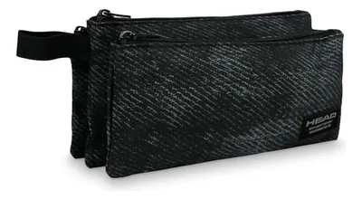 Estuche Escolar Head Celerio 3 Compartimentos Negro