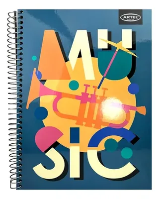 Cuaderno Espiral Tapa Dura 150 Hojas Música