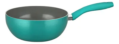 Wok Antiadherente Titanio 22cm Cocina Turquesa