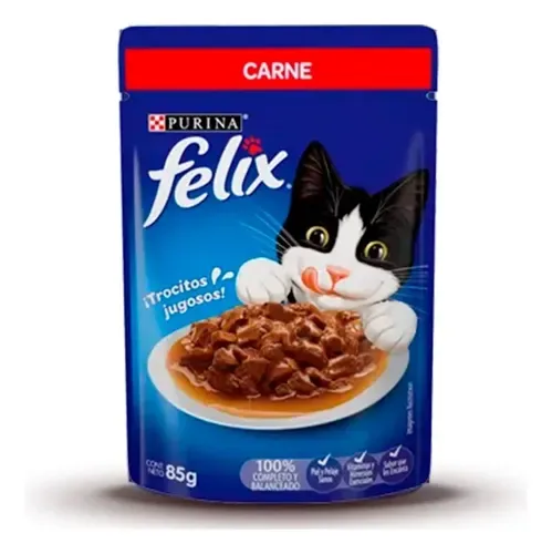 Alimento Húmedo Felino Felix Classic Carne 85g