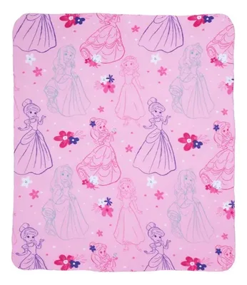 Manta Polar Térmica Princesas Poliéster 115x130 Coral Claro