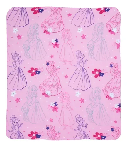 Manta Polar Térmica Princesas Poliéster 115x130 Coral Claro