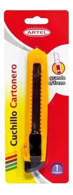 Cuchillo Cartonero Grande Con Freno Artel