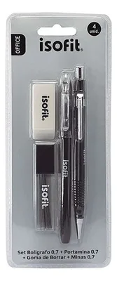 Set Escolar Bolígrafo Portamina Goma Mina