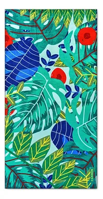 Toalla De Playa Algodón Velour 100x180cm Coral Claro