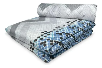 Quilt Estampado 2 Plazas Geométrico Poliéster Coral Claro