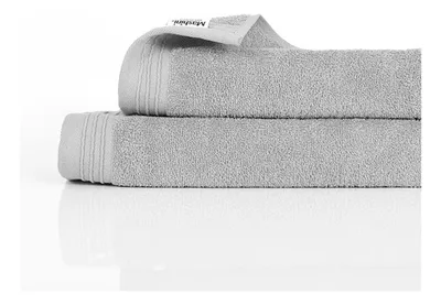 Set 2 Toallas De Visita Algodón Gris 30x50cm Gris