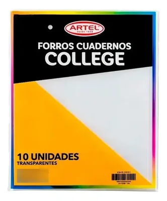 Forro De Cuaderno College Transparente Protector