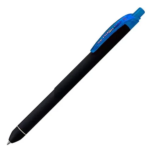 Lápiz Roller Gel Pentel Energel Retráctil 0.7mm Negro Con Detalles Azules Azul