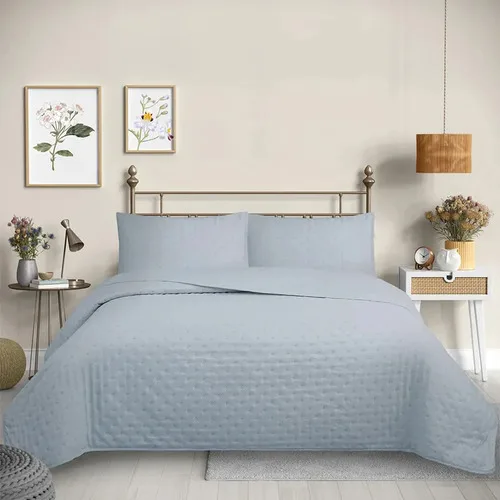Quilt Reversible Poliéster 1.5 Plazas Gris Gris