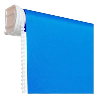 Cortina Roller Blackout 120x165 Cm Poliéster Azul