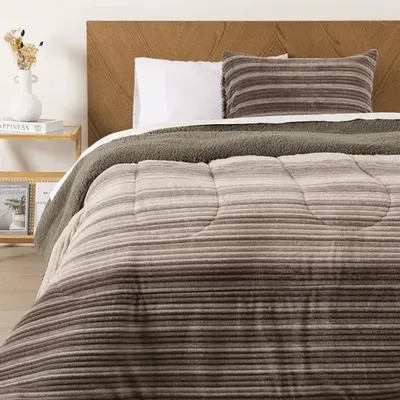 Plumón Corduroy Sherpa 1.5 Plazas Poliéster Suave