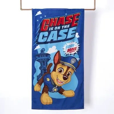 Toalla De Playa Infantil Paw Patrol 70x140cm Algodón Coral Claro