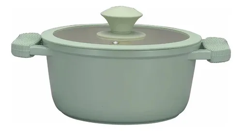 Olla Antiadherente Cerámica 20cm Aluminio Fundido Verde