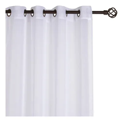 Cortina Velo Poliéster Con Argolla 145x230cm Blanco