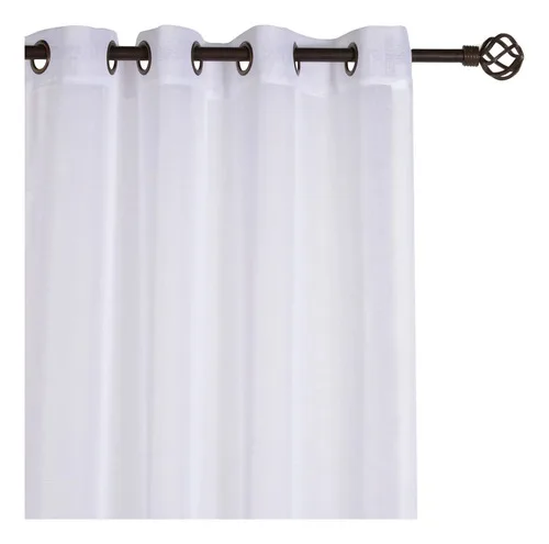 Cortina Velo Poliéster Con Argolla 145x230cm Blanco