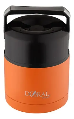 Termo Acero Inoxidable 600ml Manilla Retráctil Coral Claro