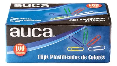 Clips Plastificados Colores Set 100 Unidades Coral Claro