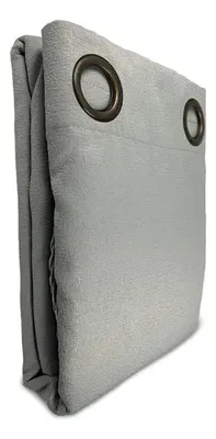 Cortina Blackout Embossed Isidora Poliéster Gris
