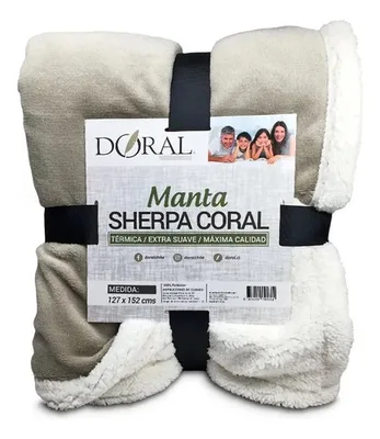 Manta Sherpa Térmica Poliéster Suave Coral