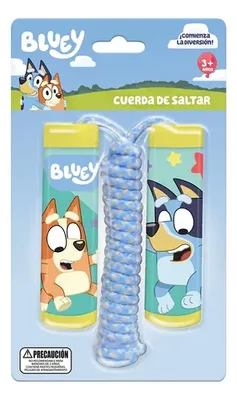 Cuerda Para Saltar Bluey Infantil Deportiva Coral Claro