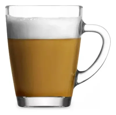 Set De 4 Tazas De Vidrio Templado 375ml