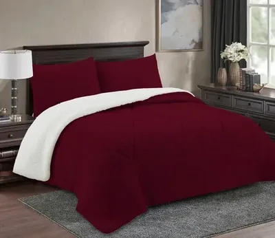 Cubrecama Sherpa Térmico King Poliéster Suave Coral Claro