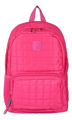 Mochila Escolar Clivel 22l Acolchada Fuchsia Coral Claro