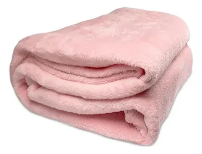 Frazada Flannel Térmica 2 Plazas Poliéster Coral Claro