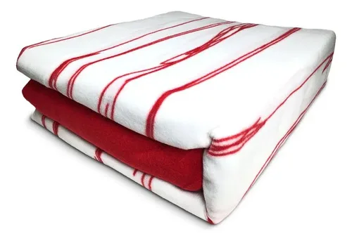 Set De Sábanas Polar King Estampadas Térmicas Rojo