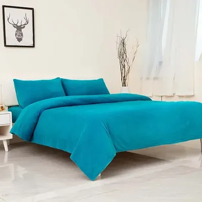 Set De Sábanas Chiporro Lisa 1.5 Plazas Azul Petróleo Azul Petróleo