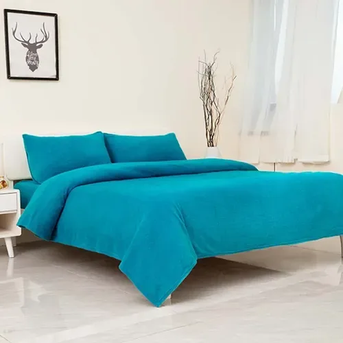 Set De Sábanas Chiporro Lisa 1.5 Plazas Azul Petróleo Azul Petróleo
