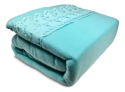 Set De Sábanas De Polar Broderie 2 Plazas Turquesa Turquesa