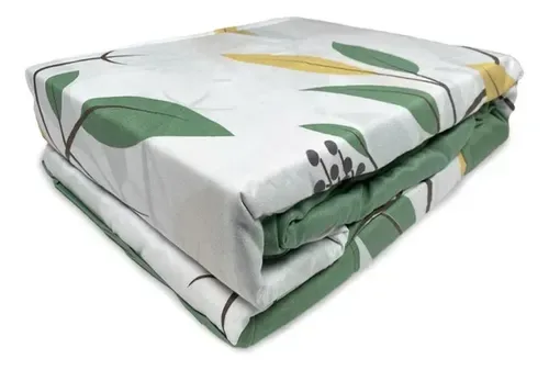 Set De Sábanas Aterciopelada King 210 Hilos Verde