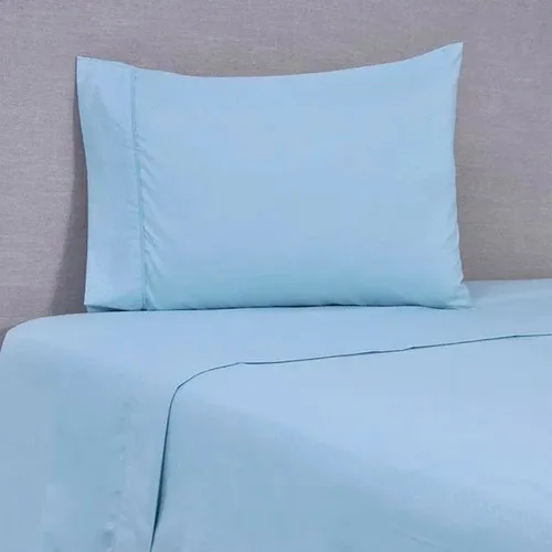 Set De Sábanas Embossed 2 Plazas Poliéster Celeste Celeste