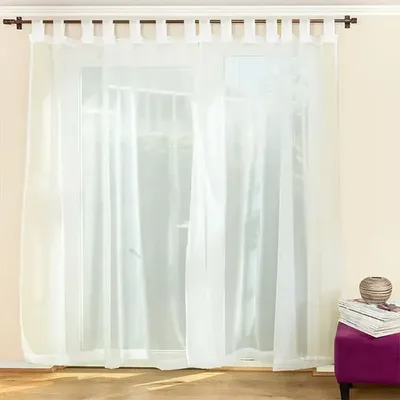 Cortina Velo Presilla Blanca Liso 140x220 Blanco