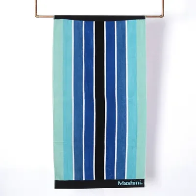 Toalla De Playa Jacquard Algodón 80x160cm Azul
