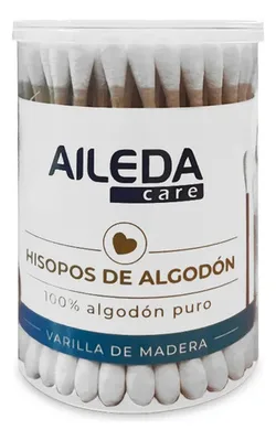 Cotonitos Algodón Varilla Madera 100 Unidades