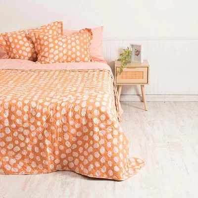Set De Sábanas Y Quilt 2.5 Plazas Poliéster Reversible Verde Oscuro