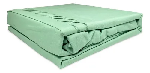 Set De Sábanas Bordadas 1.5 Plaza Verde Poliéster Verde