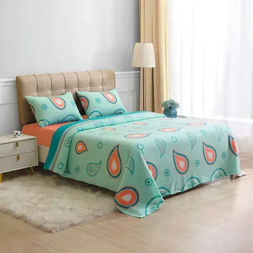 Set De Sábanas Polar 1.5 Plazas Térmica Soft Touch Verde Oscuro