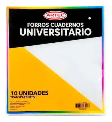 Set 10 Forros Cuaderno Universitario Transparente
