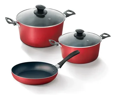 Batería De Cocina Aluminio 5 Piezas Antiadherente