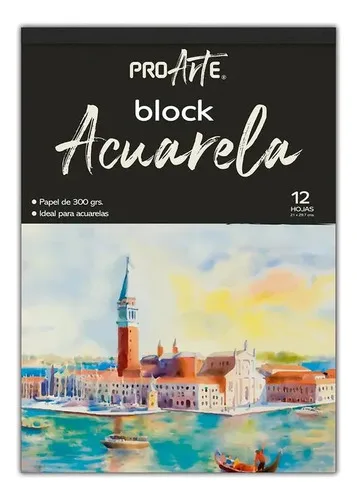 Block Acuarela 300 Gramos 12 Hojas Proart