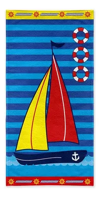 Toalla De Playa Velour Algodón 70x140cm
