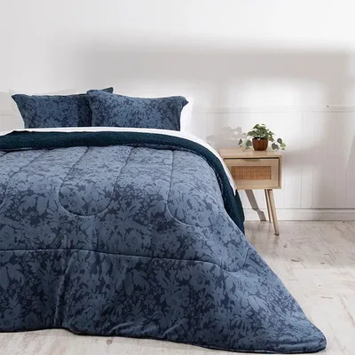 Plumón Coral Estampado Sherpa 2 Plazas Poliéster Coral