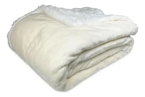 Manta Sherpa Térmica Poliéster Suave Coral