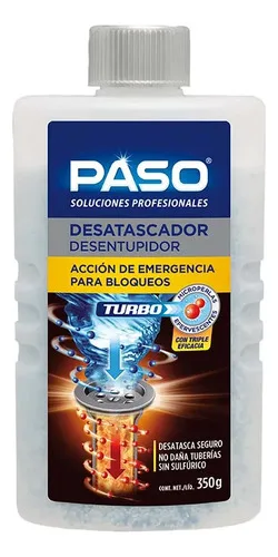 Desatascador Turbo Líquido Destapa Cañerías 350ml