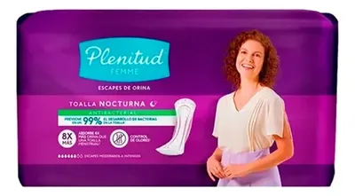 Toalla Femenina Nocturna Antibacterial Sin Alas
